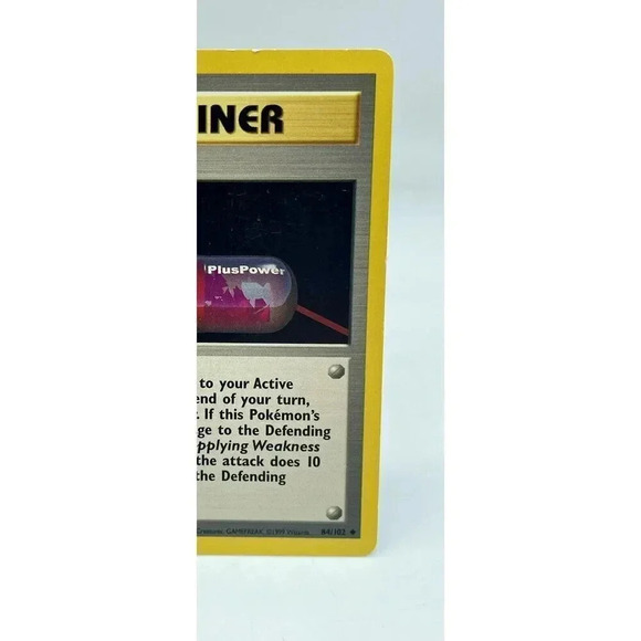 PlusPower 84/102 Base Set Non-Holo Vintage 1999 Pokemon TCG MP - Picture 3 of 6